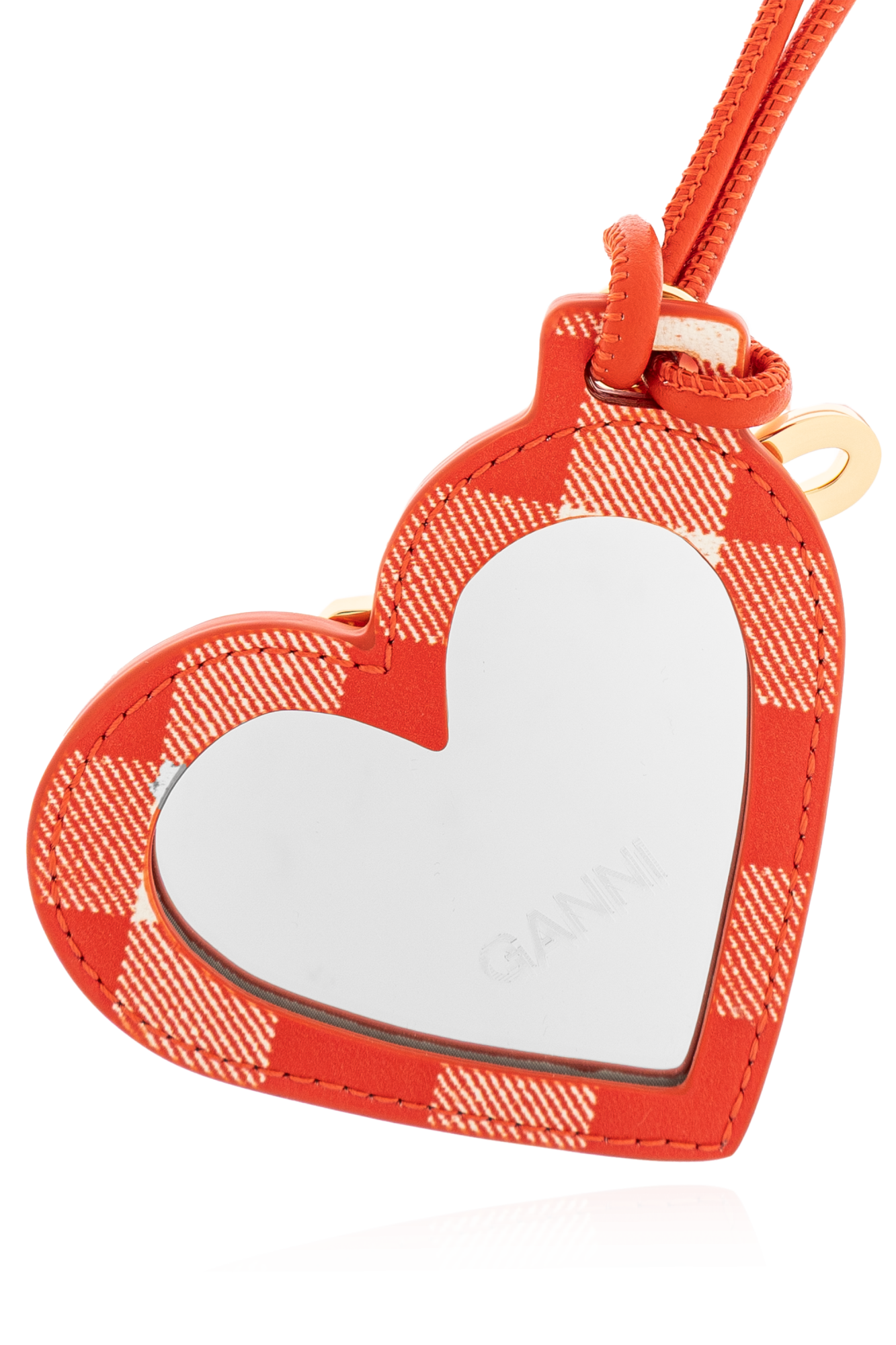 キーホルダー・キーリング GANNI Heart-shaped mirror Bou red Ganni Hanger with mirror | Women's Bags | Vitkac